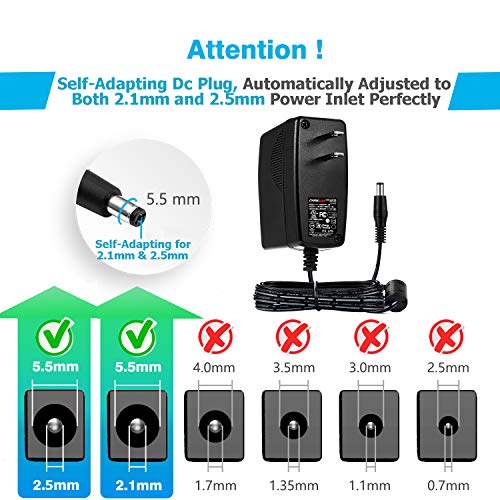 CHANZON 12V 1.5A UL Listed 18W AC DC Switching Power Supply Adapter (Input 100-240V, Output 12 Volt 1.5 Amp, 6Ft Cord, 18 Watt) Wall Wart Transformer Charger for DC12V Security CCTV Camera (2-Pack) - Image 3