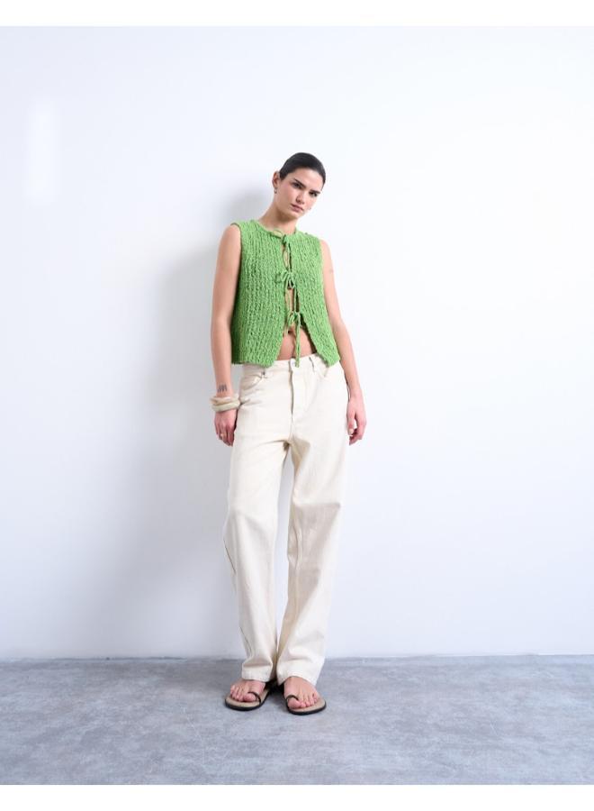 TOPSHOP Casual Sleeveless Tie Vest - Image 4