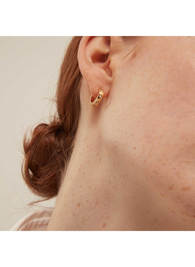 ORELIA LONDON - SW Stone Set Huggie Hoops WO - Image 1