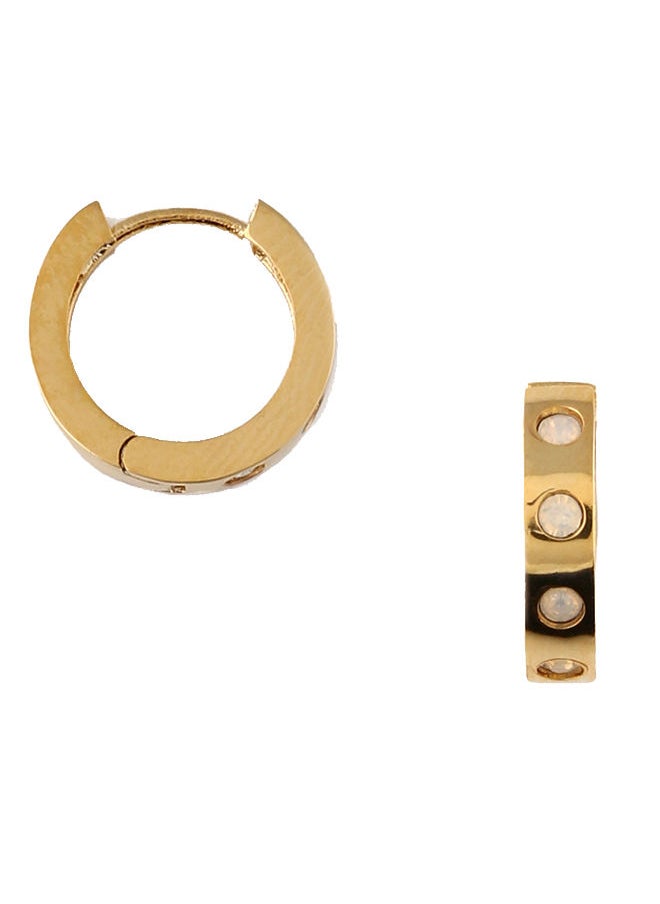ORELIA LONDON - SW Stone Set Huggie Hoops WO - Image 1