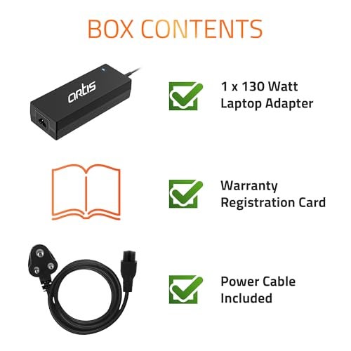 Artis AR1202 130 Watt Laptop Charger/Adapter with Power Cord Compatible with Dell Laptops (19.5V/6.7A, Pin: 7.4 x 5.0 mm) - Image 4