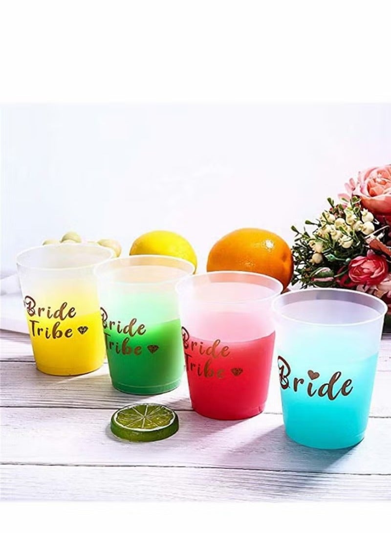 11Pcs Bridal Tribe Cup - Shiny Gold Foil Text Cup - 1Pcs Bride Cup and 10Pcs Bride Tribe Cup - Bridal Shower Decoration Party Supplies - Single Bridal Party Wedding Gifts  - Image 3