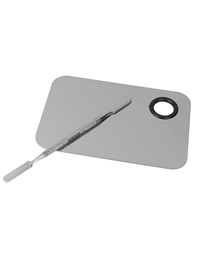 Fancyku Stainless Steel Makeup Mixing Blending Palette With Spatula - Image 1