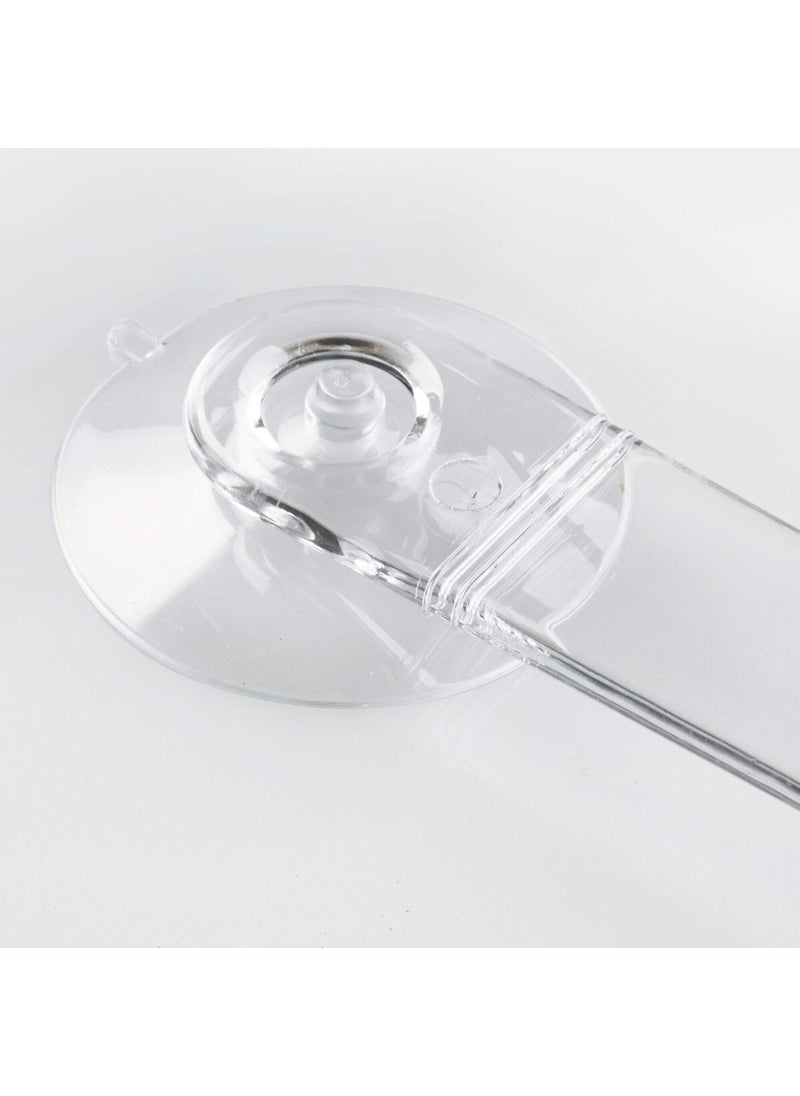 InterDesign iDesign 22300 Plastic Plastic Suction Squeegee with Storage Hook Shower  Window  and Mirror Accessory for Master  Guest  Kids' Bathroom Cleaning  12"" x 10""  Clear  - Image 4
