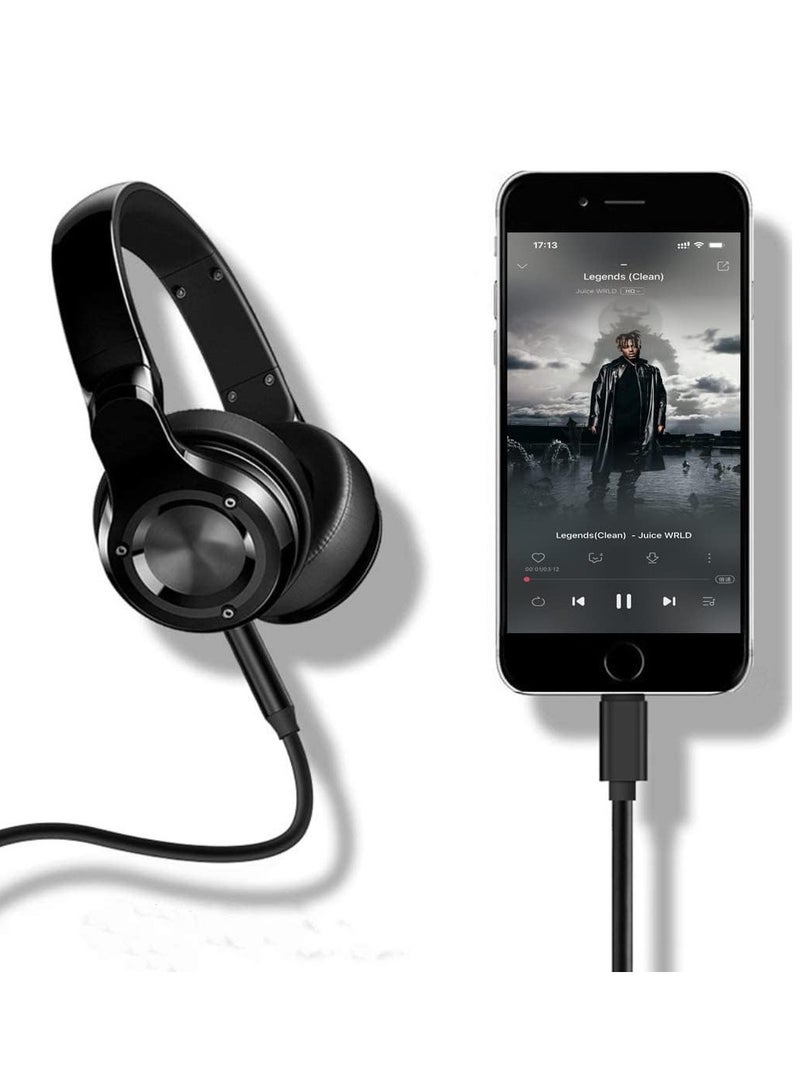 2 Pack To 3.5mm Audio Cable Compatible With IPhone 13/12/11/XR/XS/X/8/7/6 Plus/SE 2 IPad (Black) - Image 4