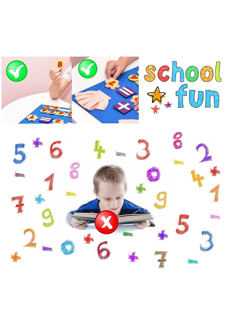 Felt Board Finger Numbers Counting Toy, Number Counting Toy for Kids, Children Teaching Aids Children Early Education Toys Felt Hand Number Math Toy - Image 5