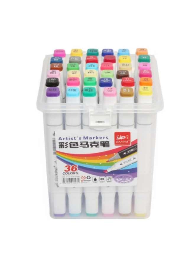 Hobi Market Art 36pcs Multicolor Double Sided Marker Pen Set  - Image 2
