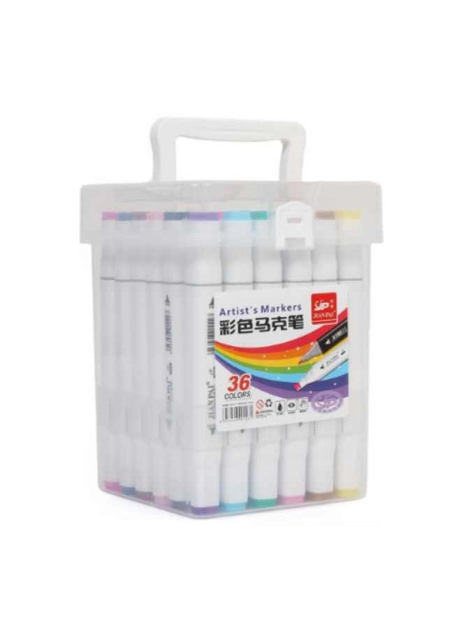Hobi Market Art 36pcs Multicolor Double Sided Marker Pen Set  - Image 1