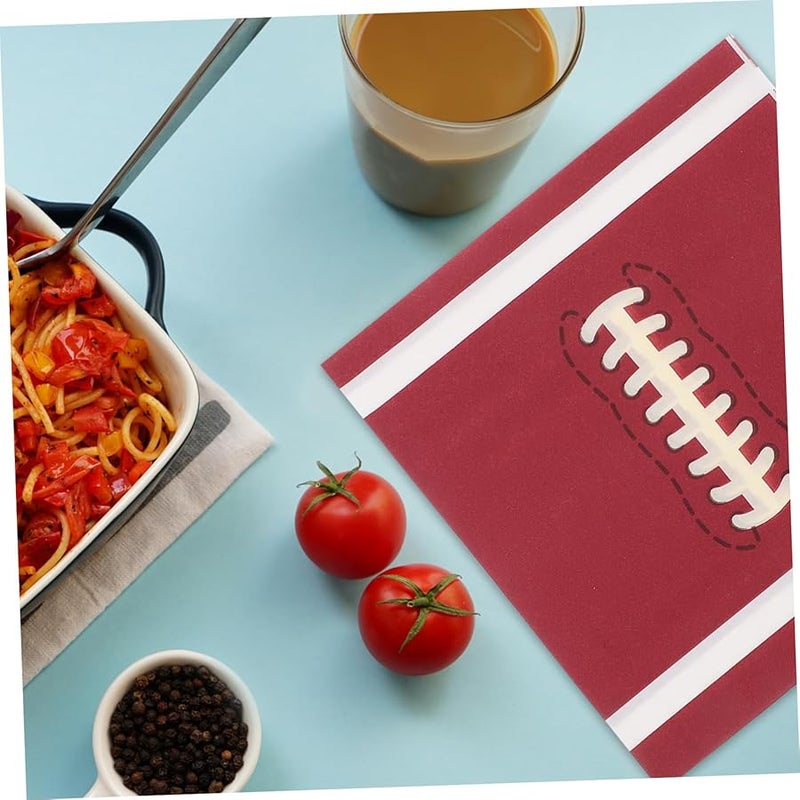 20 قطعة مناديل كرة القدم السميكة المستخدمة لمرة واحدة لمستلزمات الحفلات والفعاليات الرياضية وأعياد الميلاد - Image 5