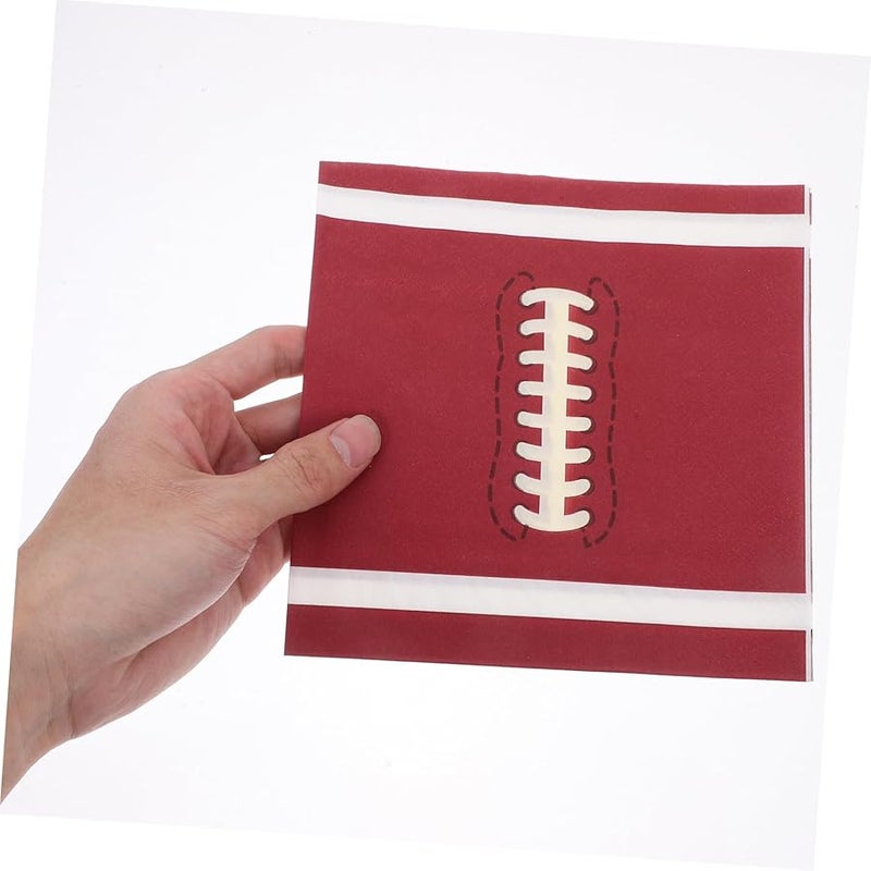 20 قطعة مناديل كرة القدم السميكة المستخدمة لمرة واحدة لمستلزمات الحفلات والفعاليات الرياضية وأعياد الميلاد - Image 4