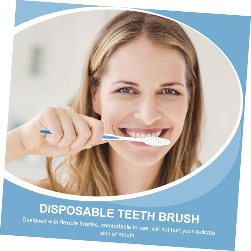 FRCOLOR 50 Pack Disposable Travel Toothbrush Portable Soft Bristles Folding Design - Image 3