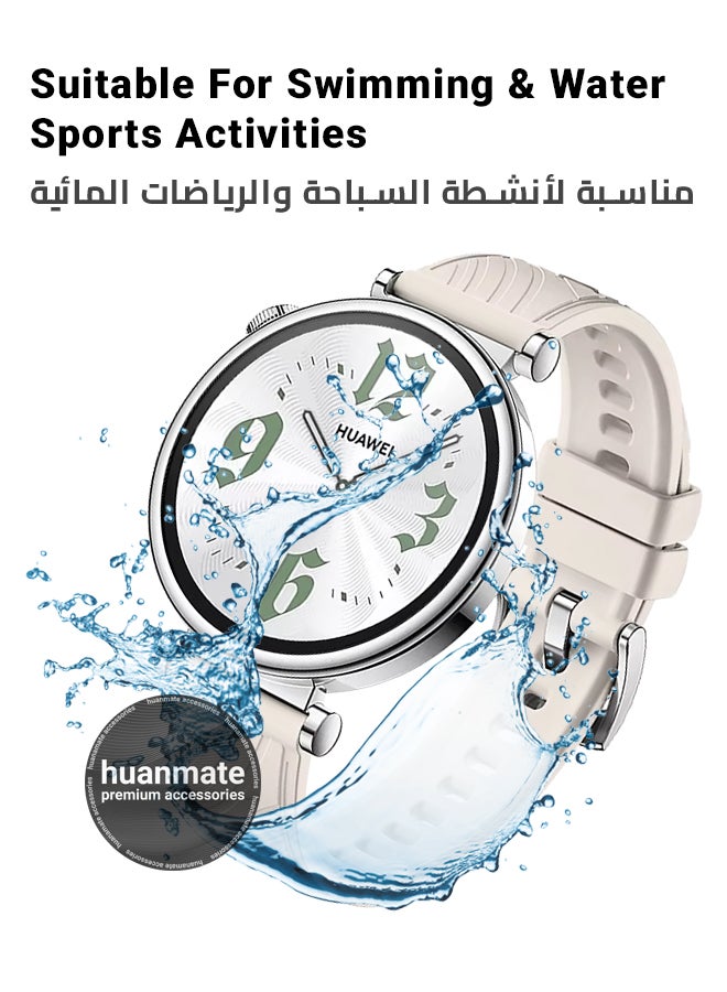 Huawei WATCH GT 4 41mm Soft Silicone Replacement Strap - High Quality, Lightweight, Stylish & Durable - Easy Installation - Replacement Strap for Huawei WATCH GT 4 41mm