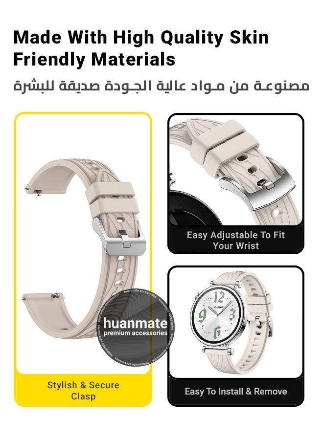 Huawei WATCH GT 4 41mm Soft Silicone Replacement Strap - High Quality, Lightweight, Stylish & Durable - Easy Installation - Replacement Strap for Huawei WATCH GT 4 41mm