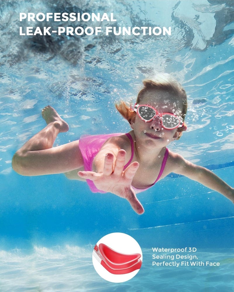 OMID Kids Swim Goggles, P2mini Polarized Swimming Goggles Comfortable for Age 6-14 - Image 5