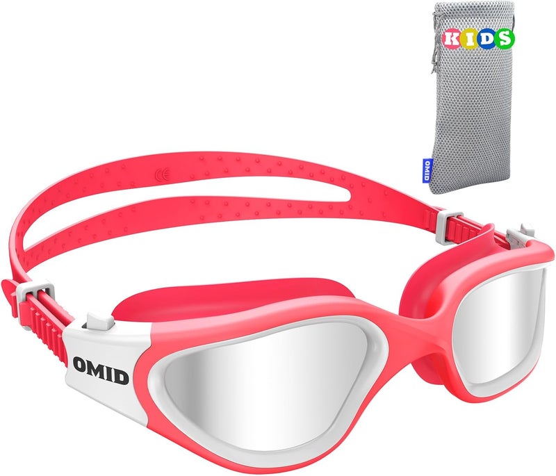 OMID Kids Swim Goggles, P2mini Polarized Swimming Goggles Comfortable for Age 6-14 - Image 1