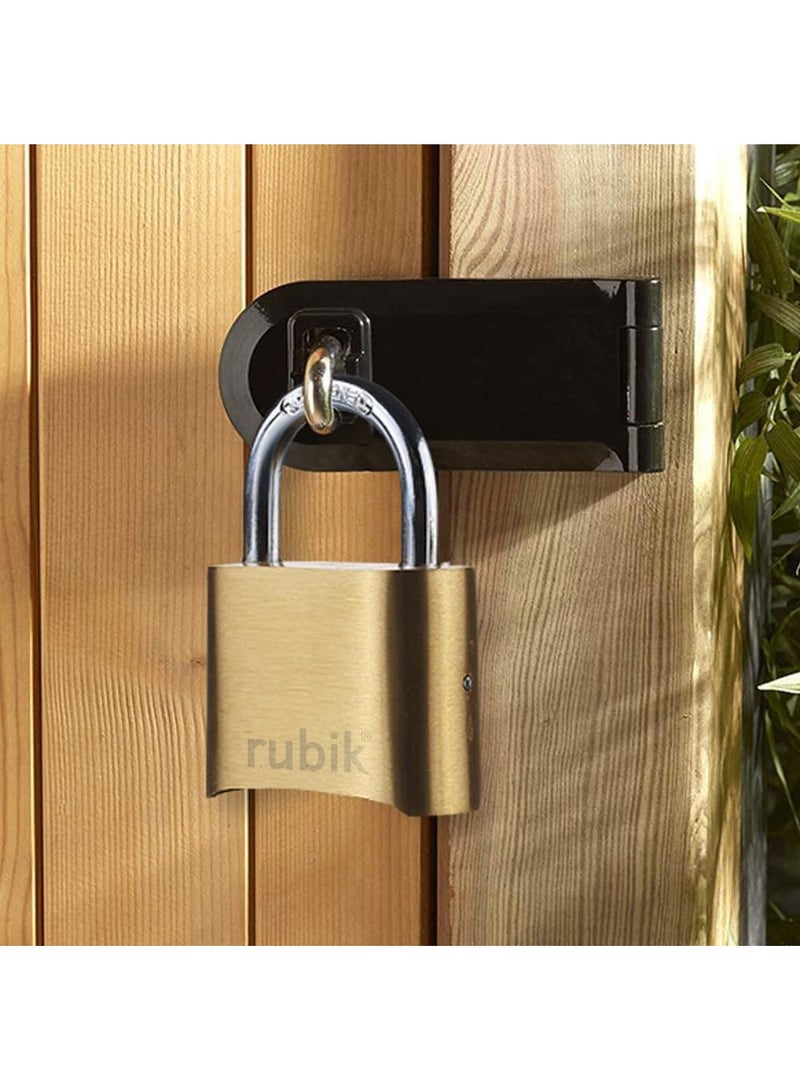Rubik 4-Dials Combination Padlock, Alloy Steel Security Lock for Door, Cabinets, Toolbox (1 Pack, Medium)  - Image 2