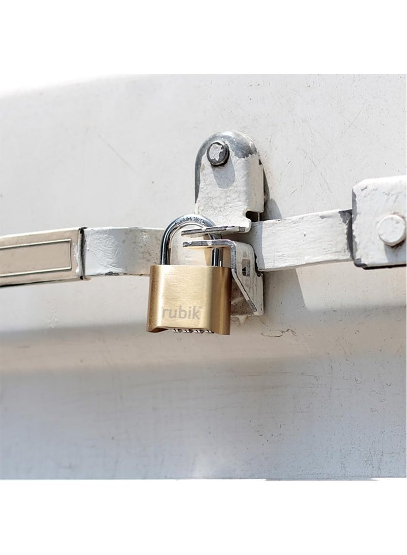 Rubik 4-Dials Combination Padlock, Alloy Steel Security Lock for Door, Cabinets, Toolbox (1 Pack, Medium)  - Image 5