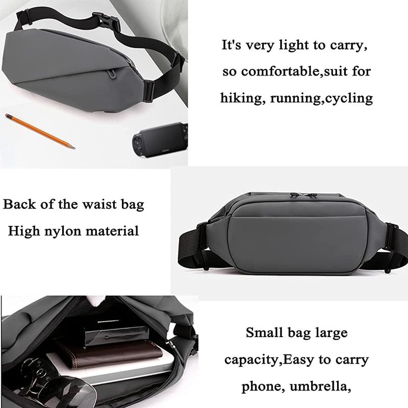 GUSTAVE Waist Bag For Unisex With Adjustable Strap, Stylish Fanny Pack Waterproof Chest Bag Lightweight Belt Bag For Running Travel Sports Cycling Workout Gym Outdoor - Image 5