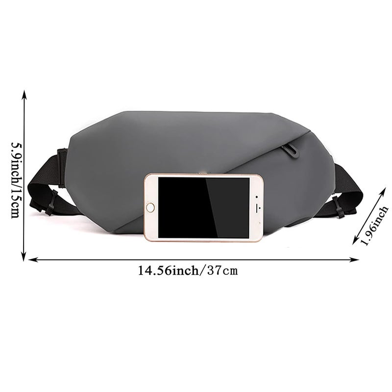 GUSTAVE Waist Bag For Unisex With Adjustable Strap, Stylish Fanny Pack Waterproof Chest Bag Lightweight Belt Bag For Running Travel Sports Cycling Workout Gym Outdoor - Image 2