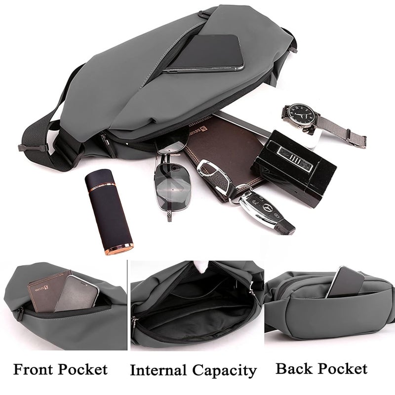 GUSTAVE Waist Bag For Unisex With Adjustable Strap, Stylish Fanny Pack Waterproof Chest Bag Lightweight Belt Bag For Running Travel Sports Cycling Workout Gym Outdoor - Image 4