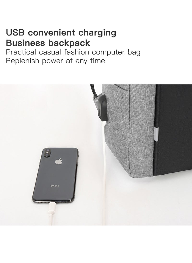 Sharpdo - Casual Lightweight Laptop Backpack With Crossbody Bag And Wallet, USB Charging Port,Work Backpack For Men and Women, Classic Backpack For College, Hiking Bag, Travel Backpacks(Black Set) - Image 1