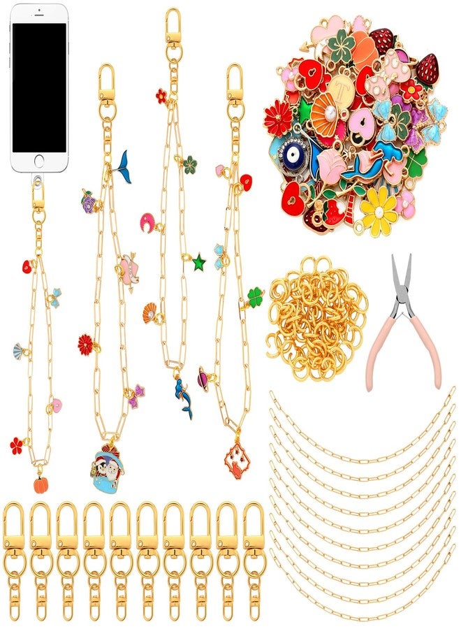 Tondiamo طقم تزيين الهاتف Tondiamo 141 قطعة مع 50 تعليقة، 70 حلقة قفز وأدوات لصنع المجوهرات للمبتدئات، هدية للفنون والحرف، نشاط ممتع - Image 1