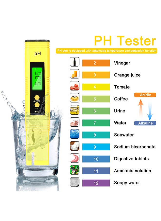 Professional PH Tester TDS/EC Test Pen Multifunctional Water PH Test Tool Set Handheld Water Detect Device Kit
