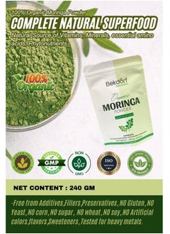 Bekdorf Organic Moringa Leaves Powder -240 Gm Complete Natural Superfood  - Image 2