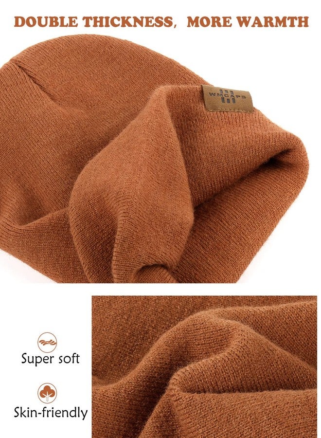 Wmcaps Toddler Baby Kids Winter Beanie, Unique Soft Warm Material Knitted Skull Cap for Boys Girls (Dark Orange) - Image 2