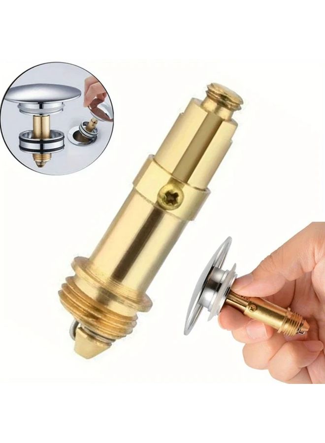 2PCS Brass Spring Loaded Pop Up Drain Plug 28mm For Sink Basin Shower Bathtub - Image 1