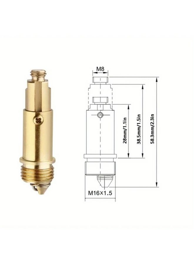 2PCS Brass Spring Loaded Pop Up Drain Plug 28mm For Sink Basin Shower Bathtub - Image 3