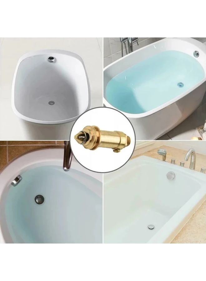 2PCS Brass Spring Loaded Pop Up Drain Plug 28mm For Sink Basin Shower Bathtub - Image 2