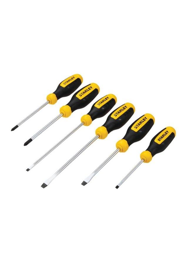 Stanley 6-Piece Round Ergonomic Design Plastic and Steel Screwdriver Set Multicolor  - Image 2