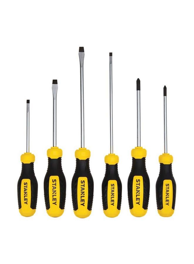 Stanley 6-Piece Round Ergonomic Design Plastic and Steel Screwdriver Set Multicolor  - Image 1