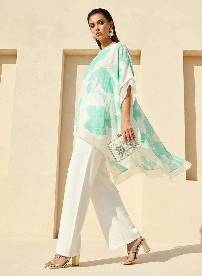Splash FAV Crepe Kaftan Top with Print