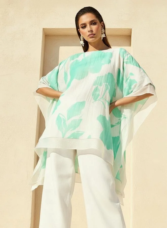 Splash FAV Crepe Kaftan Top with Print