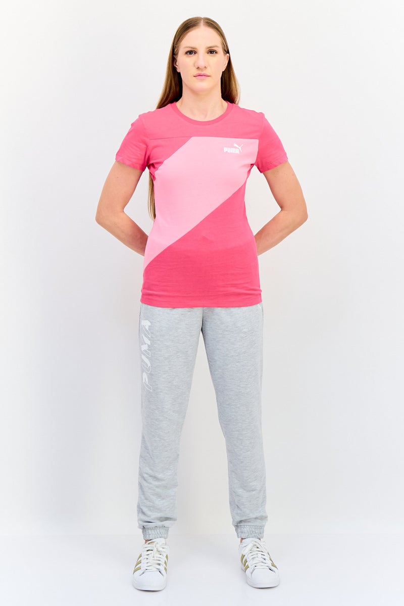 PUMA Women Sportswear Fit Short Sleeve Outdoor T-Shirt, Pink - Image 4