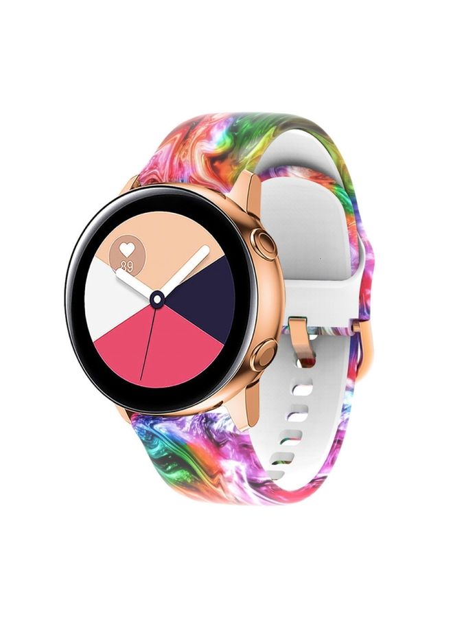 Replacement Strap For Samsung Galaxy Watch 46mm Silicone Printing Watch Band Colorful Glaze
