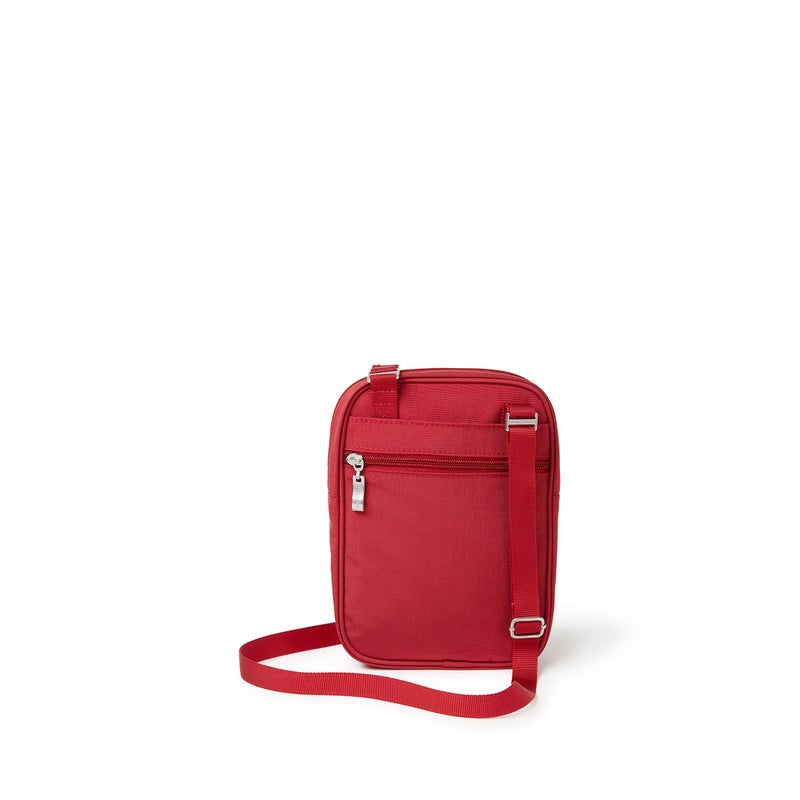 Baggallini Journey Crossbody Bags for Women 9x6" Small Lightweight Nylon Zipped Travel Safe Handbag Phone Passport Purse W/Rfid, Apple - Image 3