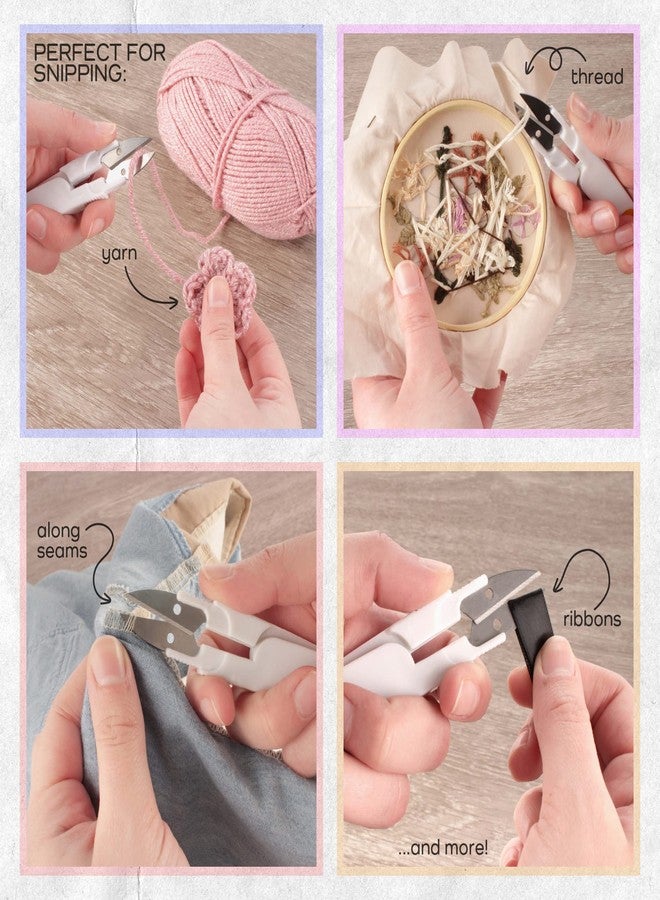 BambooMN JubileeYarn Professional Thread Snips - Multi-Purpose Travel Scissor - Purple - 1 Pair - Image 4