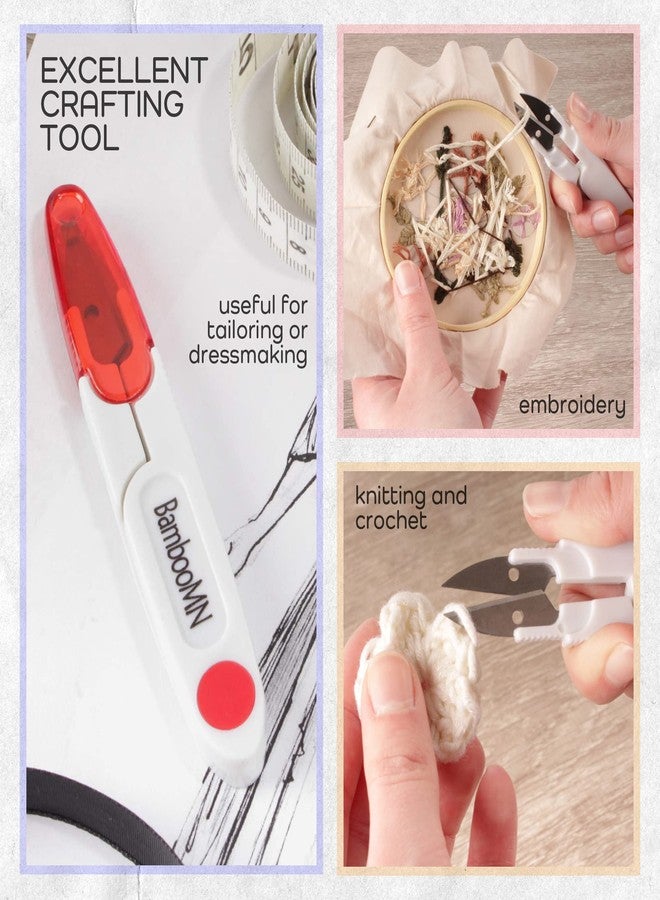 BambooMN JubileeYarn Professional Thread Snips - Multi-Purpose Travel Scissor - Purple - 1 Pair - Image 5