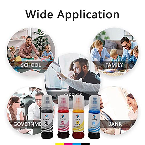 proffisy 001 003 Ink Refill dye Ink Bottle Compatible with Epson L3110, L3150, L4260, L4160, L3152, L3115, L3100, L3101, L3116, L3151, L3156, L1110, L5190, L4150, L14150, L6170, L6160 (4 Colors) - Image 4