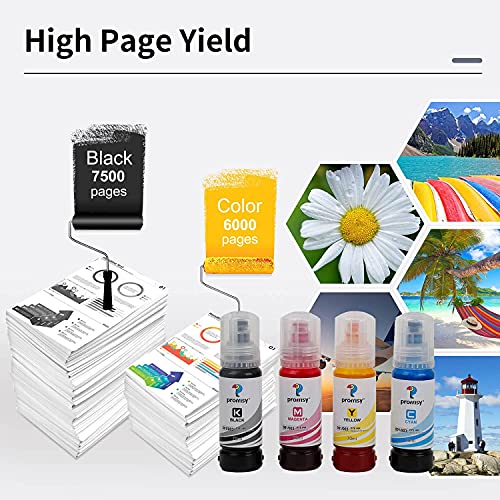 proffisy 001 003 Ink Refill dye Ink Bottle Compatible with Epson L3110, L3150, L4260, L4160, L3152, L3115, L3100, L3101, L3116, L3151, L3156, L1110, L5190, L4150, L14150, L6170, L6160 (4 Colors) - Image 3