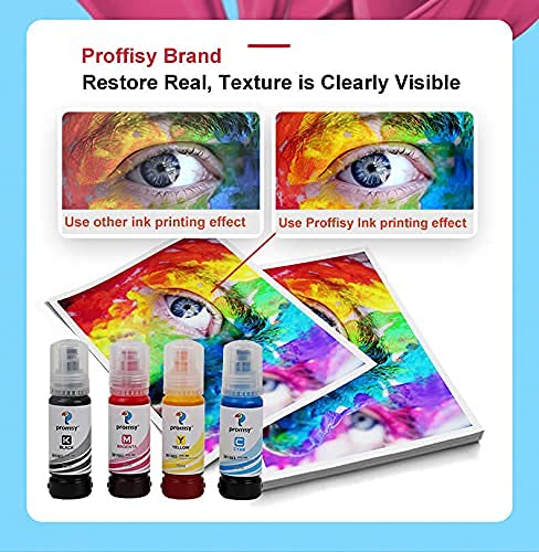 proffisy 001 003 Ink Refill dye Ink Bottle Compatible with Epson L3110, L3150, L4260, L4160, L3152, L3115, L3100, L3101, L3116, L3151, L3156, L1110, L5190, L4150, L14150, L6170, L6160 (4 Colors) - Image 5