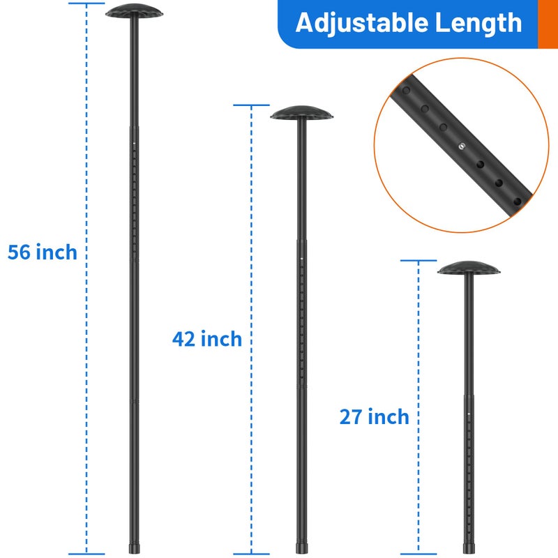 Scisum Golf Travel Bag Support Pole - Heavy-Duty Alloy Steel Golf Club Protector with ABS Cover, Adjustable 27-56 Inch, Tool-Free Installation for Travel Bags - Image 3