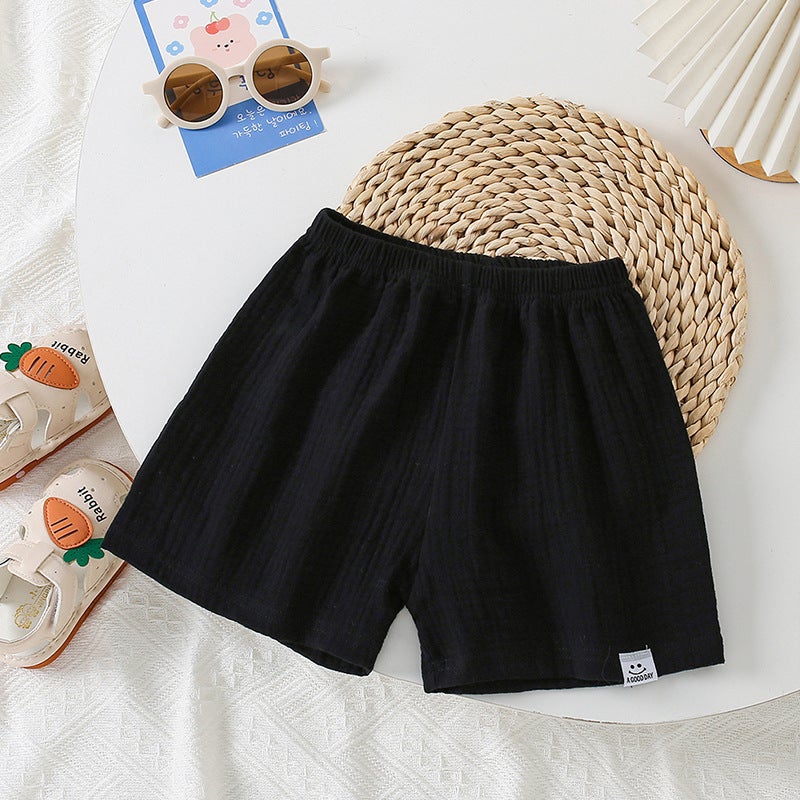 Summer Thin Children'S Shorts Cotton Gauze Five Pants Baby Shorts Boys And Girls Outside Wear Casual Pants Tide - Image 3