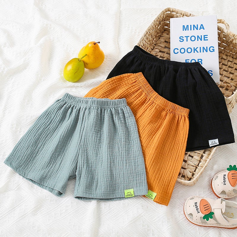 Summer Thin Children'S Shorts Cotton Gauze Five Pants Baby Shorts Boys And Girls Outside Wear Casual Pants Tide - Image 4