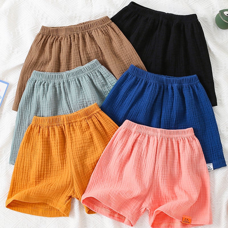 Summer Thin Children'S Shorts Cotton Gauze Five Pants Baby Shorts Boys And Girls Outside Wear Casual Pants Tide - Image 5