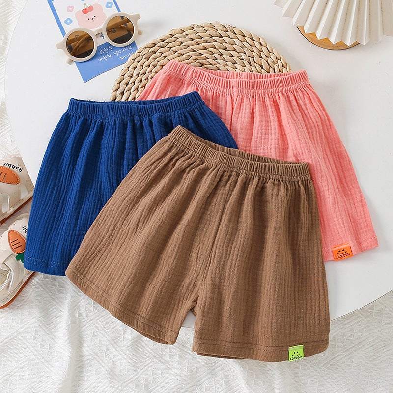 Summer Thin Children'S Shorts Cotton Gauze Five Pants Baby Shorts Boys And Girls Outside Wear Casual Pants Tide - Image 2