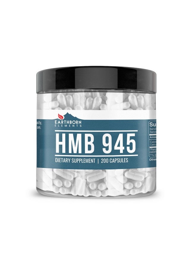 Earthborn Elements HMB Powder 200 Capsules, Pure & Undiluted, No Additives - Image 1